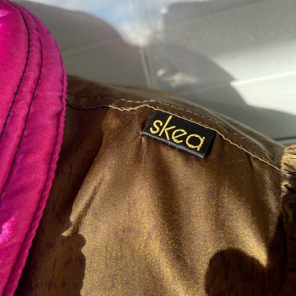 Skea vintage ski jumper brown pink lined used size 6 padded shoulders 90’s - Picture 6 of 14